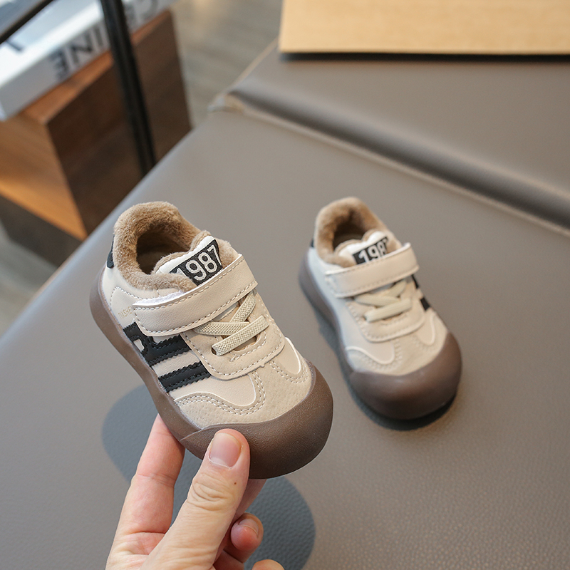 宝宝学步棉鞋软底防滑机能鞋男童0-1岁2女婴儿防踢冬季加绒二棉鞋