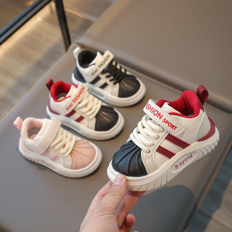 CONNche皮面防水学步鞋