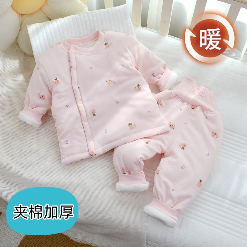 纯棉2件套冬季加厚保暖棉袄棉裤