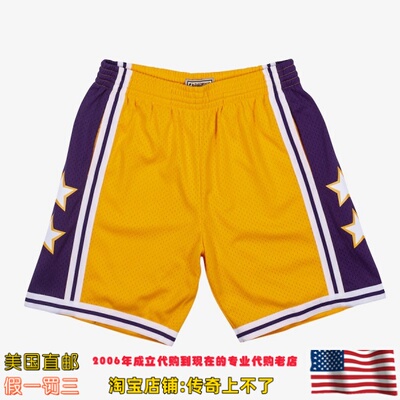 美国代购 MitchellNess 1972 nba全明星 Swingman球迷版运动球裤