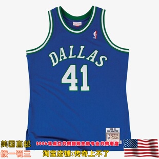 美国代购 小牛mitchellness Authentic球员版99赛季球衣-诺维茨基