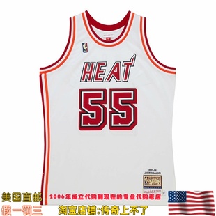 美国直邮 热火mitchellness 08赛季Authentic球员版球衣 威廉姆斯