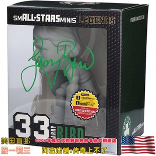 美国代购 凯尔特人队 伯德 亲笔签名 玩偶球星雕像 Fanatics认证