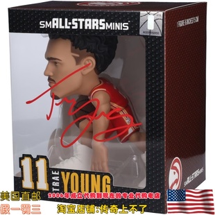 美国代购 老鹰队 特雷杨 亲笔签名 玩偶球星雕像 Fanatics认证