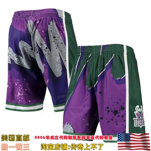 美国直邮 雄鹿 MitchellNess  Swingman Classics 2000球迷版球裤