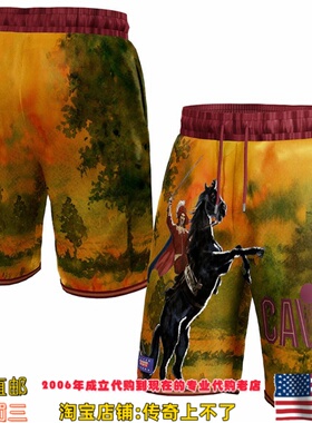 美国代购 骑士队 NBA X KidSuper Fanatics 团队 联名款运动短裤