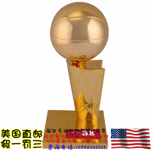 美国直邮 12英寸复制品纪念款 3届NBA总冠军奥布赖恩奖杯 热火队