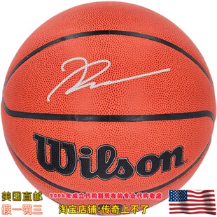 美国直发你家 活塞队 霍兰德 亲笔签名 亲签篮球 Fanatics认证