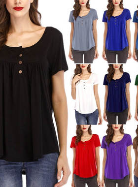 Summer T-shirts for plus size fat Tee Tops Clothes Women上衣