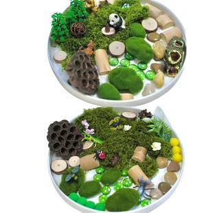 瑞吉欧森林动物昆虫主题感官盆开放性材料儿童早教玩具幼儿园