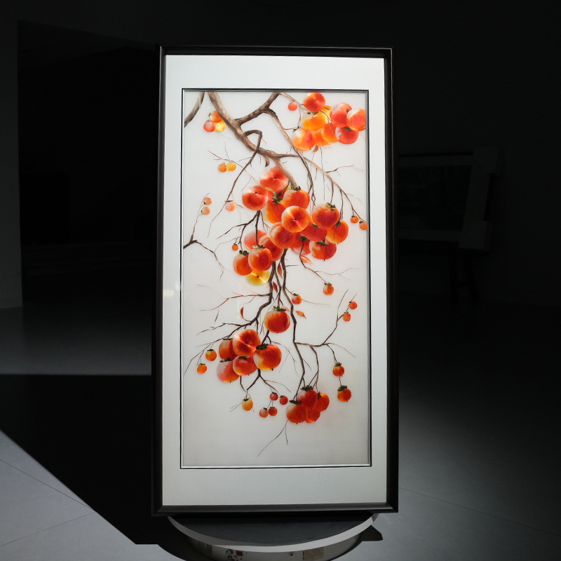 事事如意工艺画手工刺绣客厅入户玄关新中式刺绣画高端苏绣装饰画图片