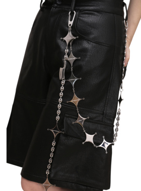 TizzyT赵泳鑫同款 原创金属镜面logo裤链腰链多用一体项链男女款