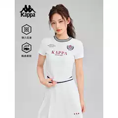 Kappa Back-To-Back Sports T-Shirt for Women, New Summer Round Neck Short-Sleeved Slim Fit Top K0F42Td02