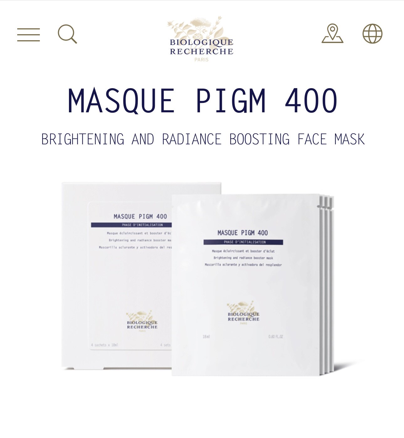 法国BR原液之谜PIGM400面膜图片