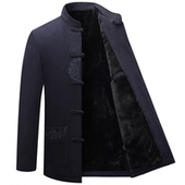 唐装 男秋冬季 加绒加厚棉衣中老年中国风爸爸棉袄老人生日爷爷棉服