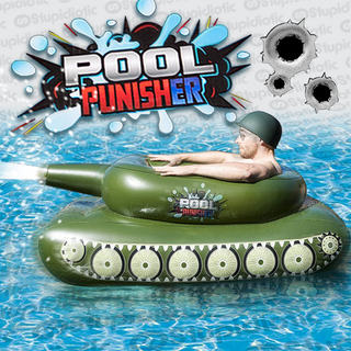 打水仗充气喷水坦克游泳圈坐骑儿童成人水上漂浮气垫游泳池惩罚者