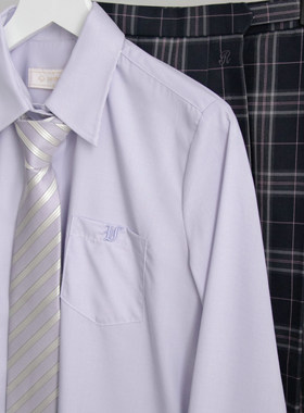 【潘特维拉】悠悠衬衫JK/DK原创校供感学院风学生紫色宽松衬衣女