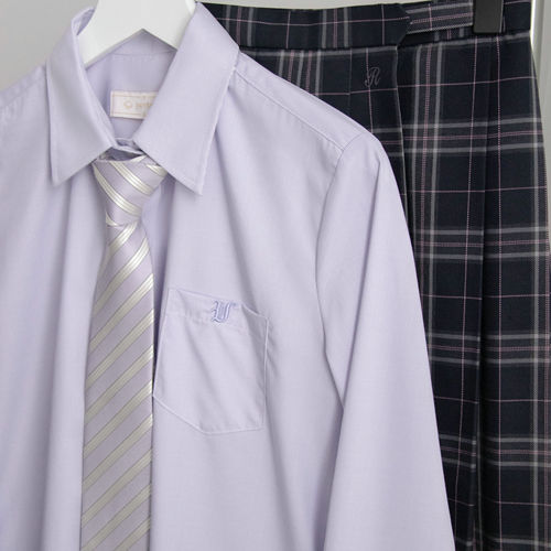 【潘特维拉】悠悠衬衫JK/DK原创校供感学院风学生紫色宽松衬衣女