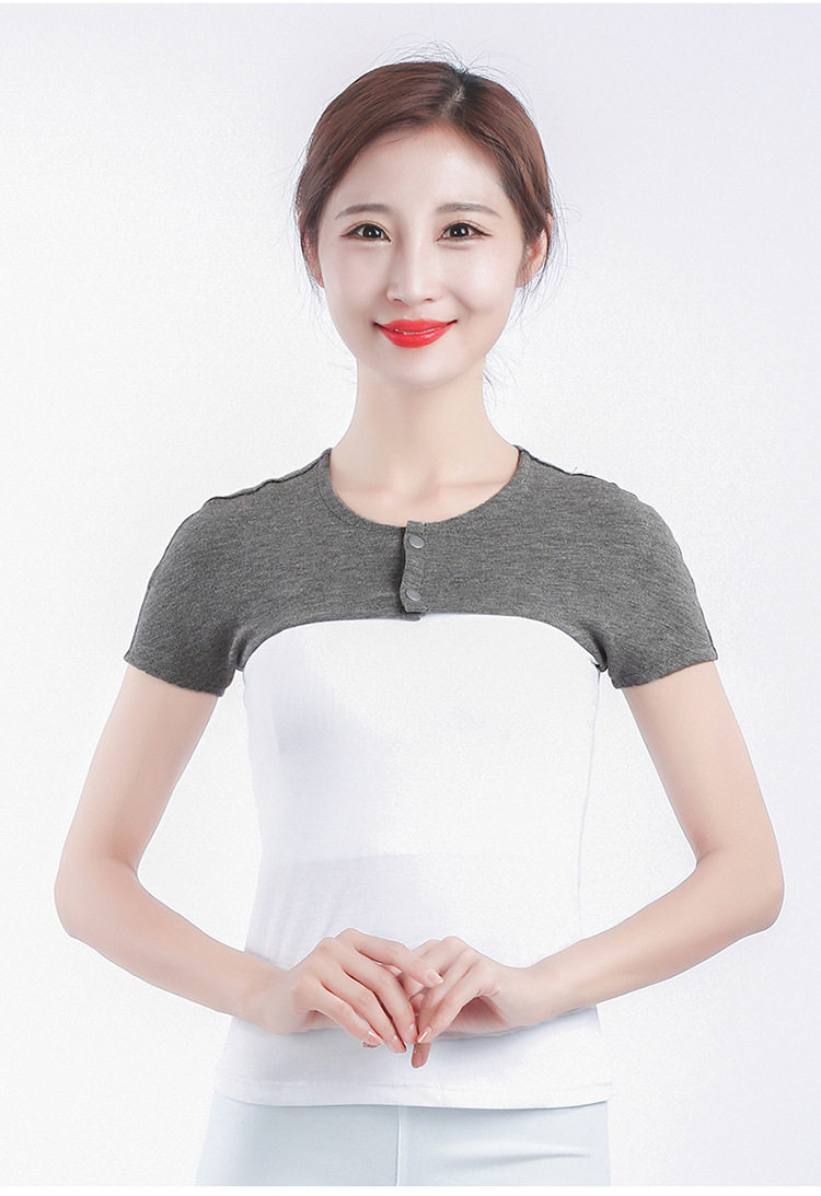 棉羊绒护肩男女秋冬羊毛线保暖睡觉防寒防肩周中老年薄肩颈护肩膀