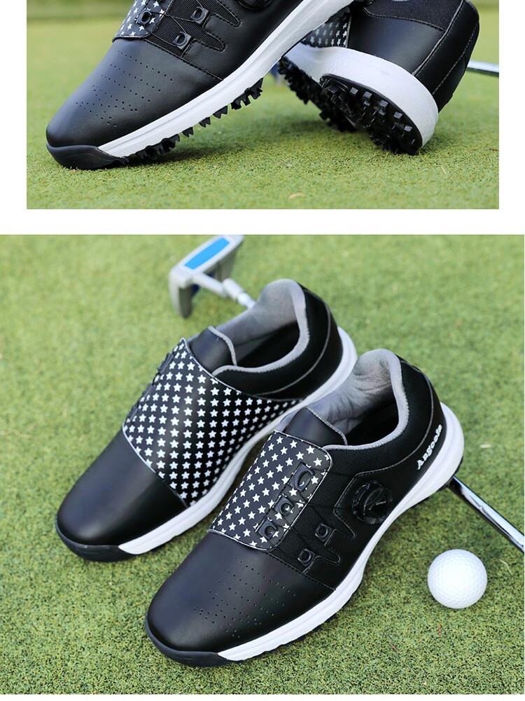 남성과 여성을 위한 골프화 대형 회전 버튼 끈 커플을 위한 새로운 미끄럼 방지 통기성 골프화 사이즈 35
