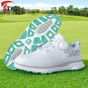 高尔夫球鞋儿童鞋旋钮松紧鞋带轻便防滑防水休闲运动鞋男女孩