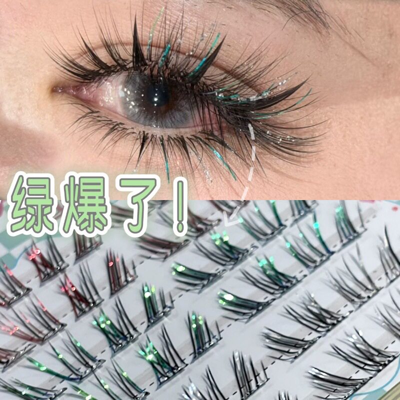 免胶镭射炫彩狐系仿真假睫毛
