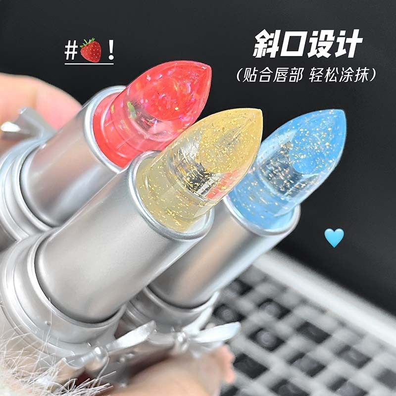 甜酷蝴蝶结温变口红一抹滋润提升气色自然显白日常果冻嘟嘟唇平价