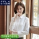 2024新款 方领气质工作服衬衣 女长袖 职业正装 方领 白衬衫