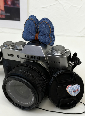 蓝色蝴蝶结热靴盖适用佳能6D70D80D90D200D富士XS20XM5索尼ZVE10