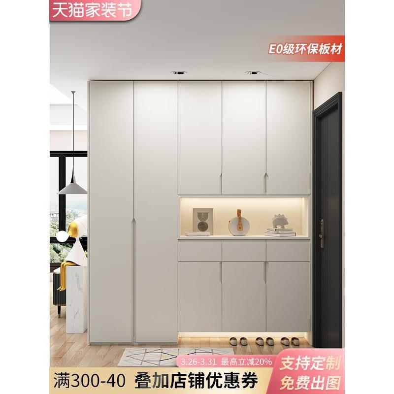 【香港包郵包安装】新款奶油风鞋柜入户门玄关柜子家用隔断门厅柜