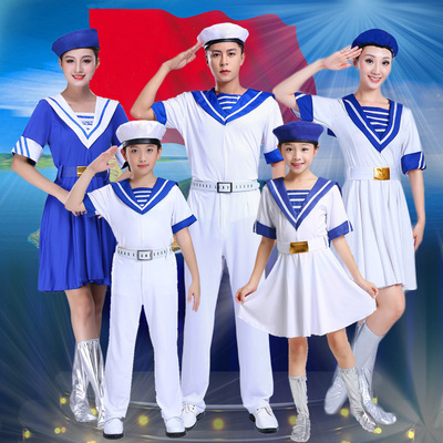儿童海军水手服套装合唱服