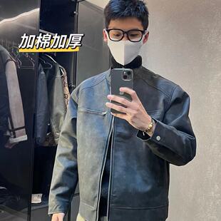 重头来过2026年美式潮牌机车夹克外套秋冬加棉衣加厚皮衣休闲棉服