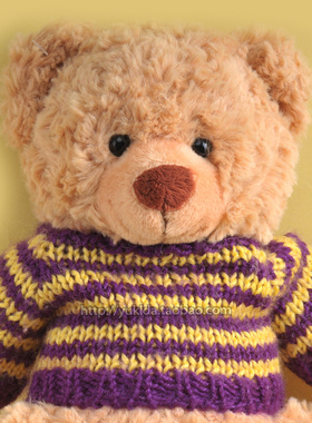 正版加拿大MASC Teddy软萌可爱毛衣泰迪熊毛绒布艺类玩具公仔中性