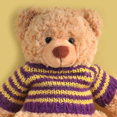 正版加拿大MASC Teddy软萌可爱毛衣泰迪熊毛绒布艺类玩具公仔中性