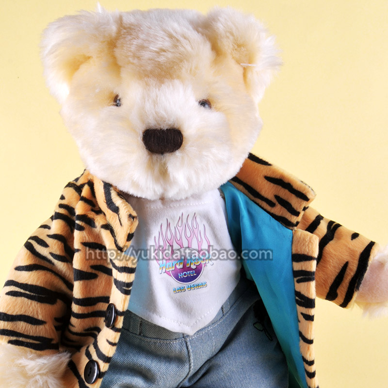 正版收藏HTB 2001Teddy 拉斯维加斯关节泰迪熊毛绒布艺类玩具公仔