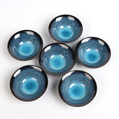 建盏窑变单杯茶杯陶瓷斗笠杯拉丝天目釉复古泡茶盏功夫茶具茶道配