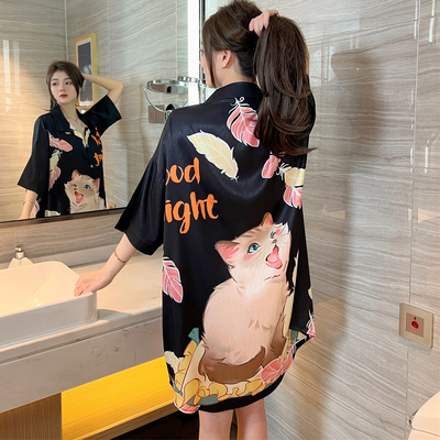 夏季冰雪丝睡裙女士高级感家居服