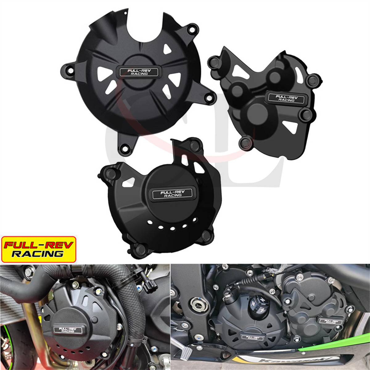 FULL-REV适用于川崎 ZX6R/636 2007-2026 改装发动机防摔保护边盖