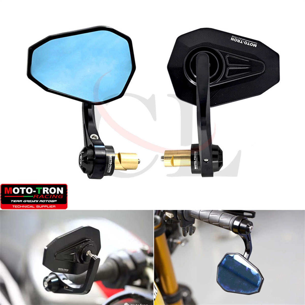 MOTO-TRON适用凯旋Bonneville Bobber/Speedmaster改装手把后视镜