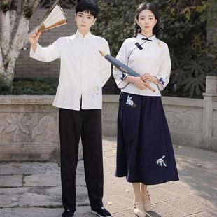 民国风学生装五四青年装男女班服合唱服诗歌朗诵比赛运动会演出服