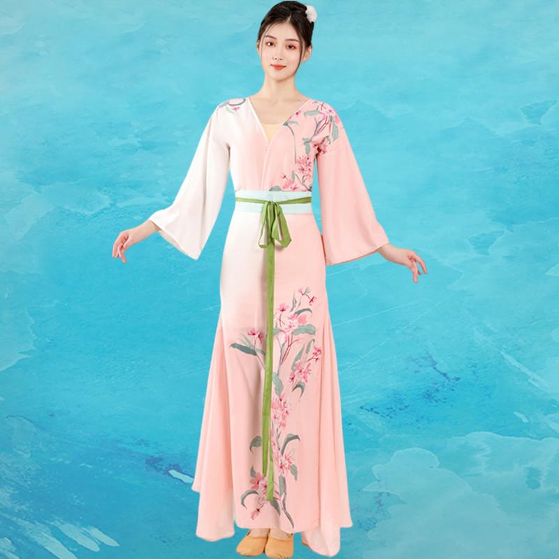 海棠公主舞蹈服诗意花朵王诗意同款旗袍古典舞演出服女飘逸中国风