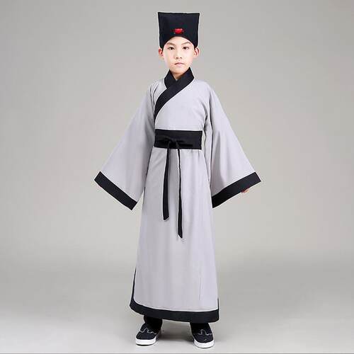 ITG儿童古装汉服男幼儿国学宋朝诗人书生书服童杜甫诗古词朗诵童