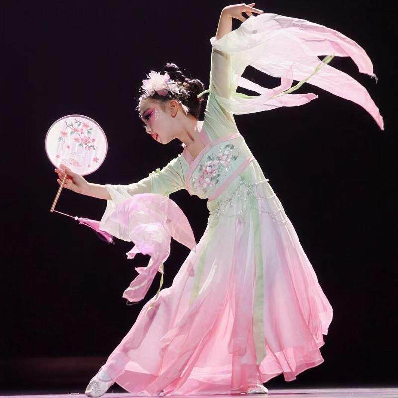 春暖意浓灵儿同款春不晚中国舞古典舞蹈春颂桃之夭夭演出服酒馆儿