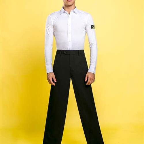 拉丁舞服男士舞蹈服上衣摩登舞成人舞蹈练功服衬衫DA799