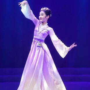 新款古典舞艺考舞蹈服荷花奖朱瑾慧易安醉同款少儿飘逸古风演出服