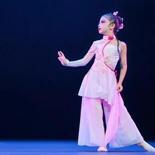 儿童古典舞演出服装胶州秧歌扇子独舞艺考练功服中国风民族表演服