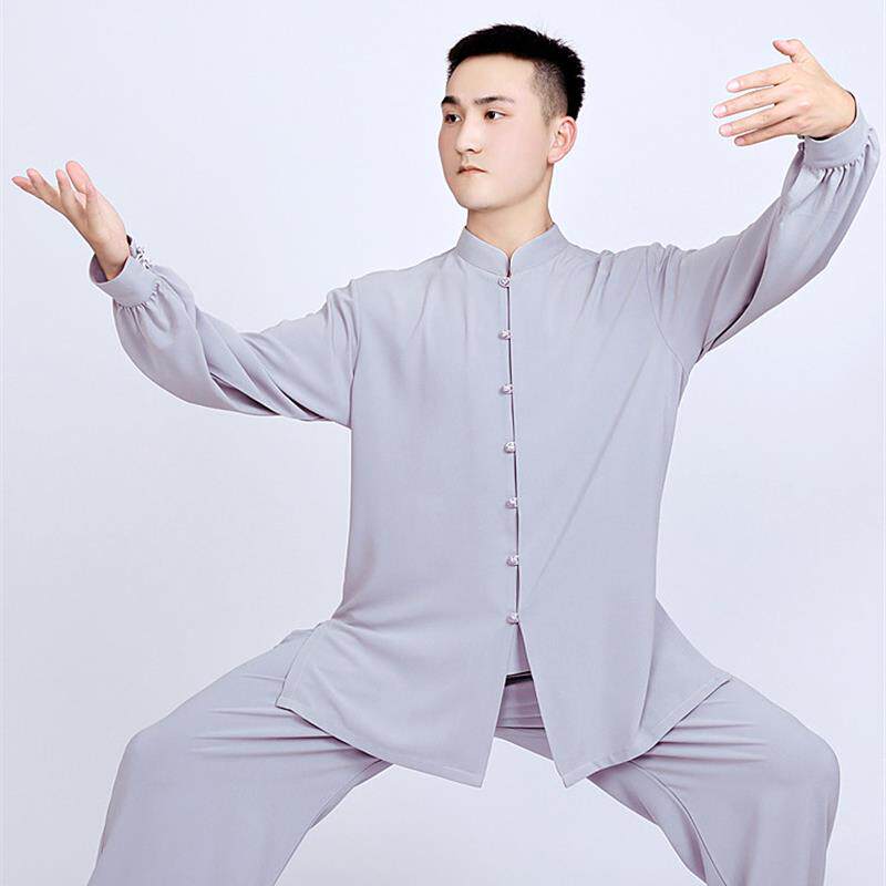 春夏太极服男新款亚麻棉麻太极拳练功服女夏季武术表演服装八段锦