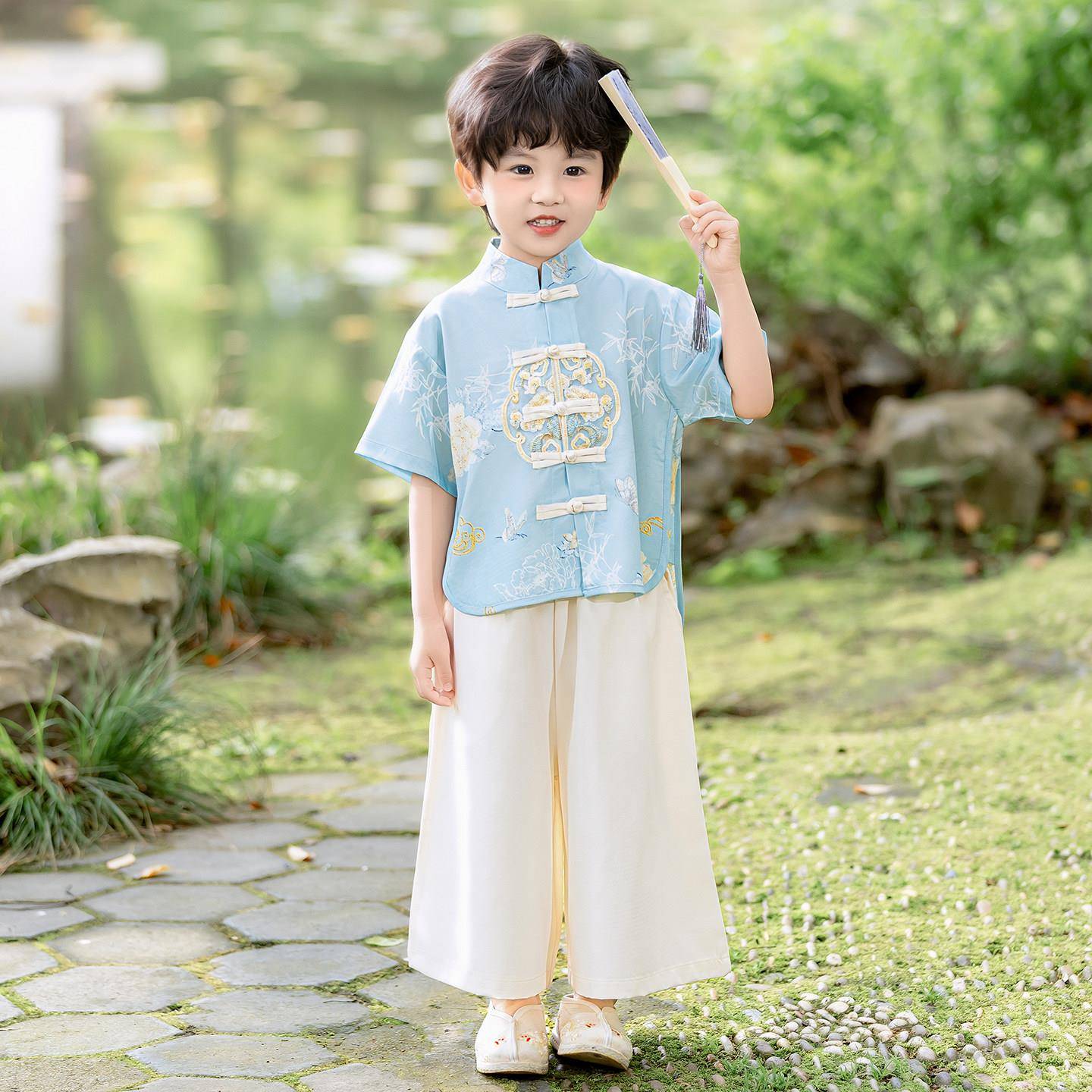 男女童汉服风夏儿季古新中式童学中国风古典舞六一OGG幼儿园国表