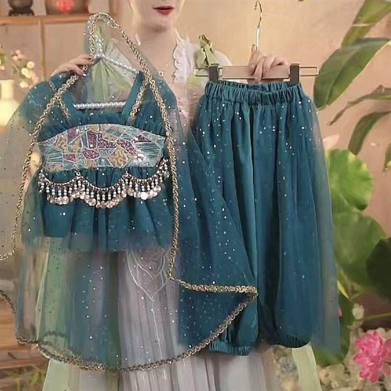 六一儿童节异域印度公主舞蹈演出服夏季民族风天竺少女走秀表演服