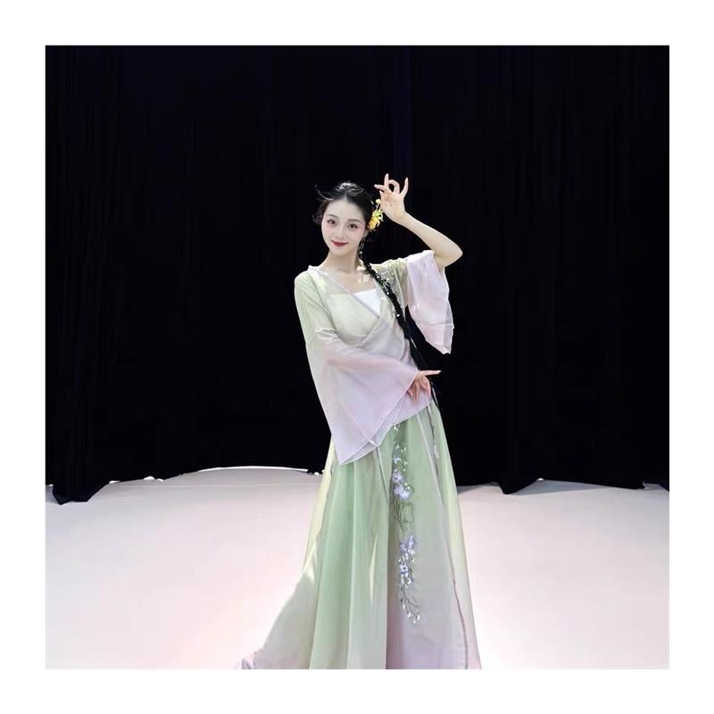 新款古典舞蹈服身韵纱衣中国风舞蹈演出服伞舞扇子舞表演服飘逸